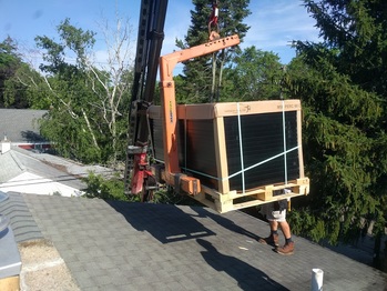 Solar panels being delivered
