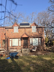 Panels on the back of the house