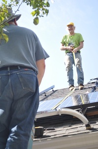 installing the solar panels