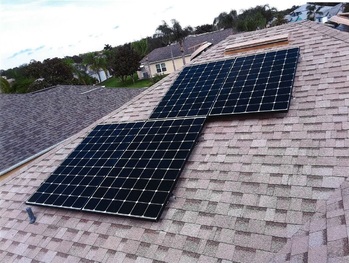 Solar panels on West roof