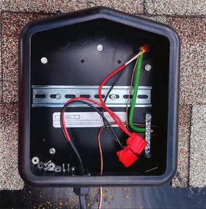 West roof SolaDeck junction box