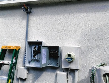 Combiner box, solar AC disconnect, utility meter