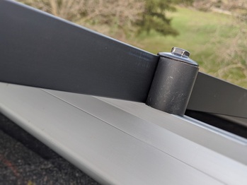 IronRidge end clamp on solar panel