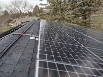 Finished solar installation