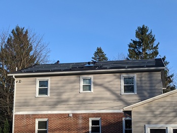 IronRidge rails installed on the roof