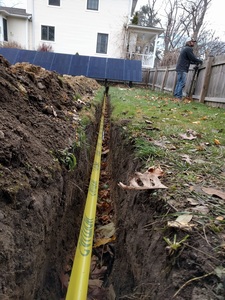 Trench is done and conduit laid