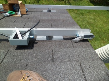 Installing jbox and conduit on the garage roof