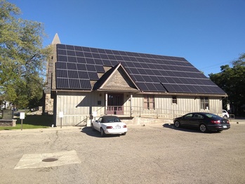 The finished solar installation