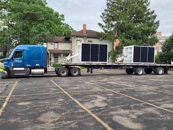 Delivery of Beam units on a truck