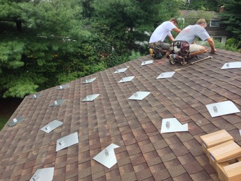 Laying out the roof mounts