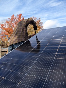 Bolting down the panels