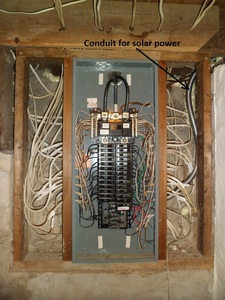 Connecting power to breaker panel