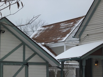 Close up of roof from Grove Street