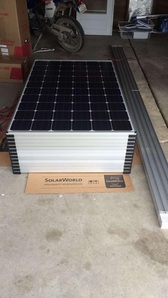 Solar panels ready to install