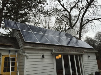 Installed solar panels