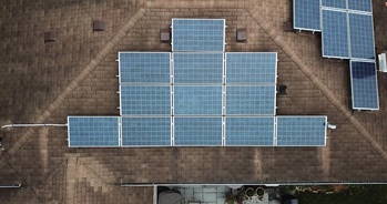 Finish solar installation from above