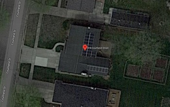Finished solar installation, Google Maps