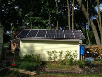 Finished solar on the garage