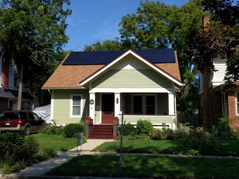 Finished solar installation