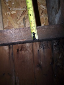 Measuring the roof joists