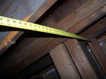 Measuring the roof joists