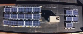 Final solar installation from above