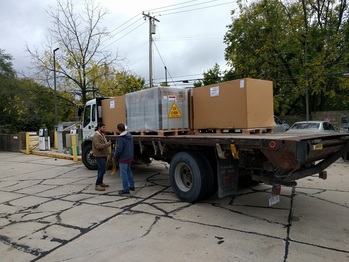 Delivery of the solar panels