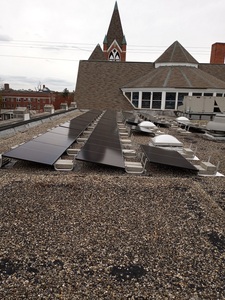 Finished solar installation looking East