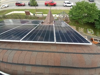 Solar panels installed