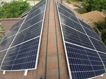 Solar panels installed