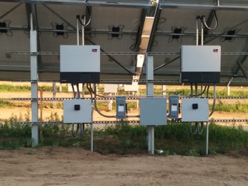Two of the 24 inverters