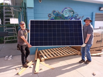 Moving solar panels to the roof