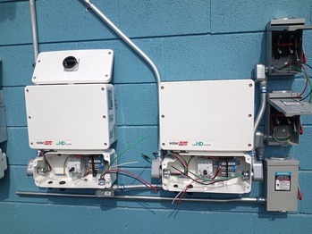 Inverters with solar AC disconnects