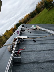 Rails and inverters installed