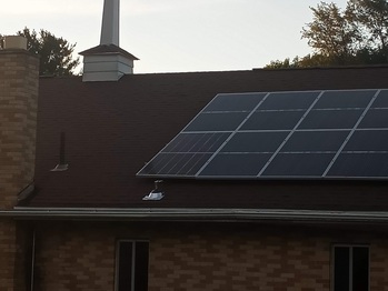 finished solar installation