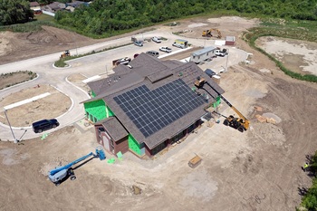 Aerial view of the installation