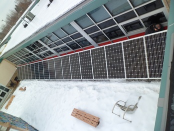 Solar panels from the roof