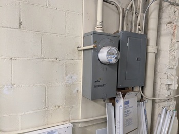 Inverter will be installed inside next to meter