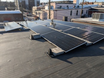 Panels installed, looking North West