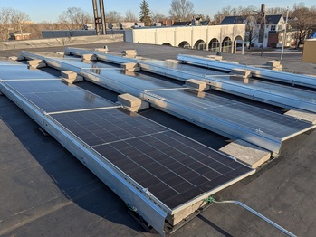 Panels installed, looking South East